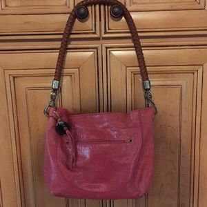 The Sak pink leather purse used